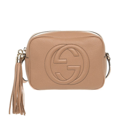 Gucci Pebbled Calfskin Small Soho Disco Bag Rose Beige 1 of 7