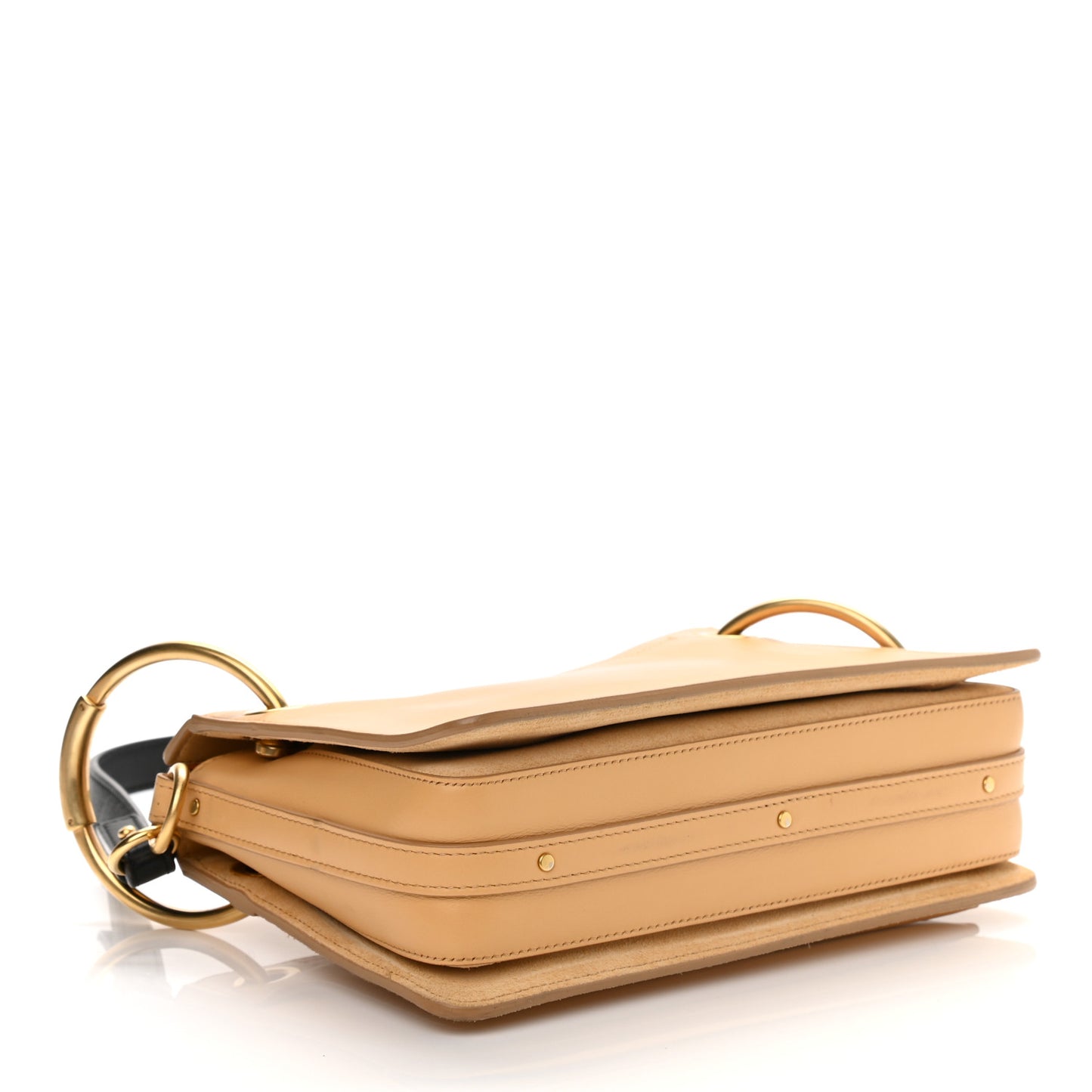 Calfskin Suede Small Roy Bag Bleached Brown