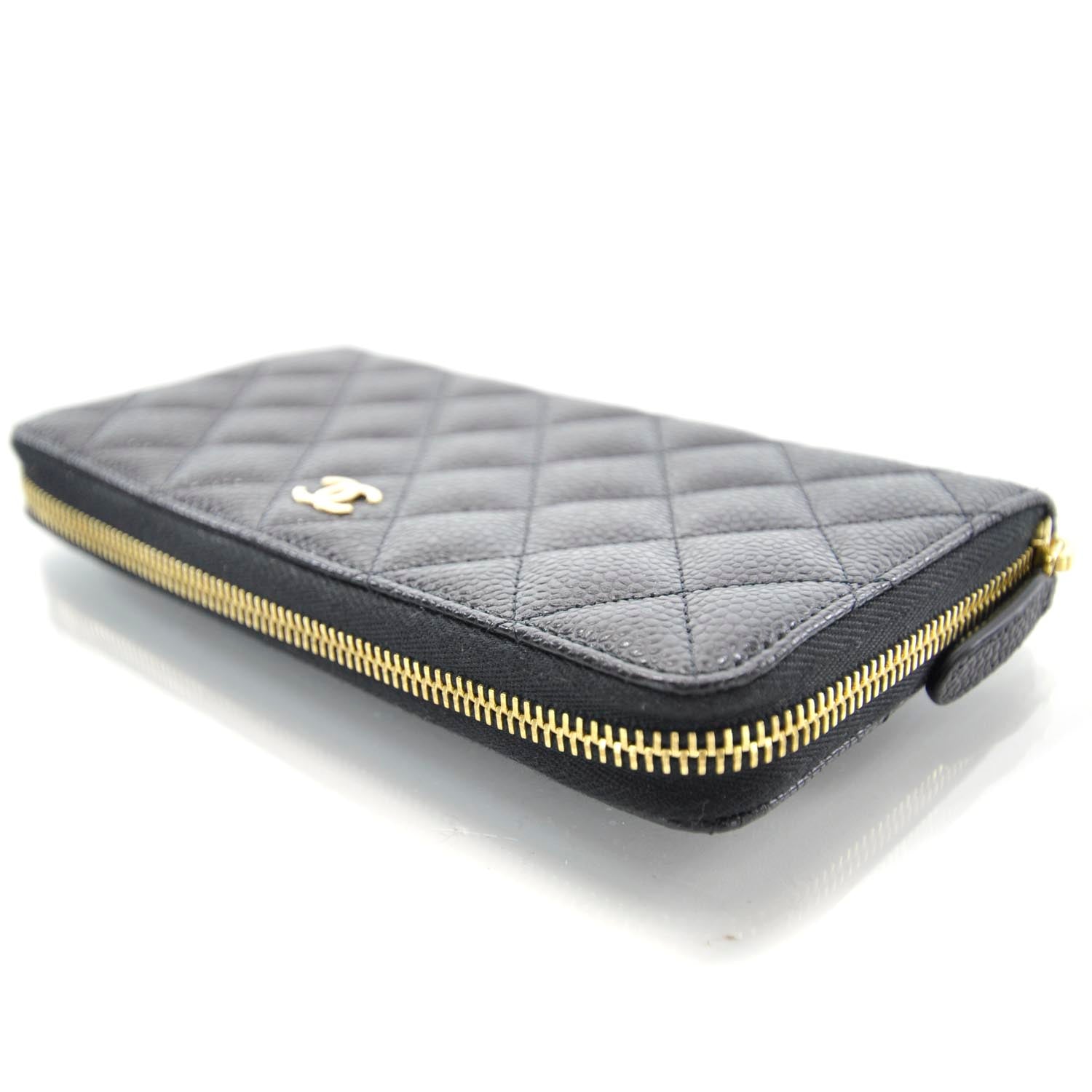 Chanel Caviar Large Gusset Zip Around Wallet Black 4 of 8