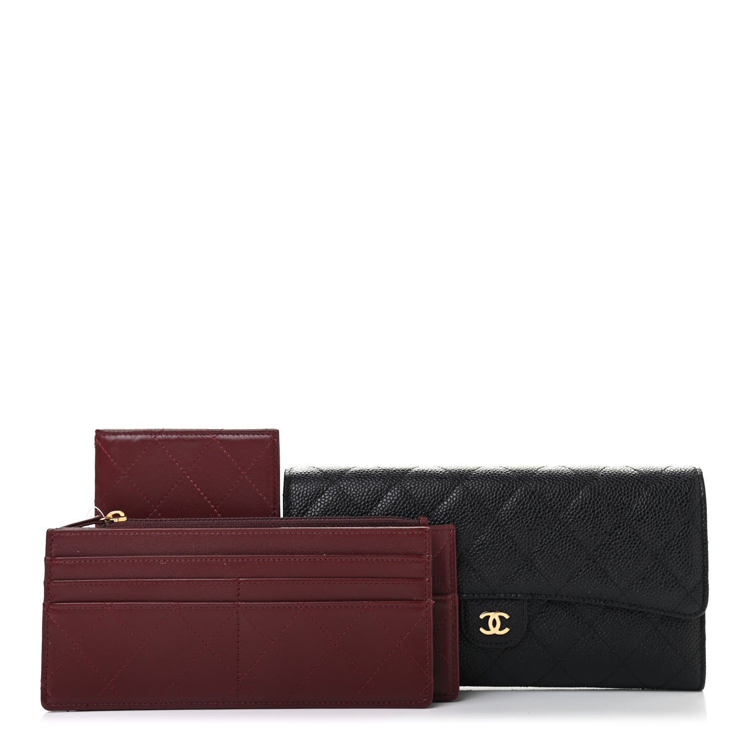 Chanel Caviar Quilted Travel Wallet Black 3 of 9