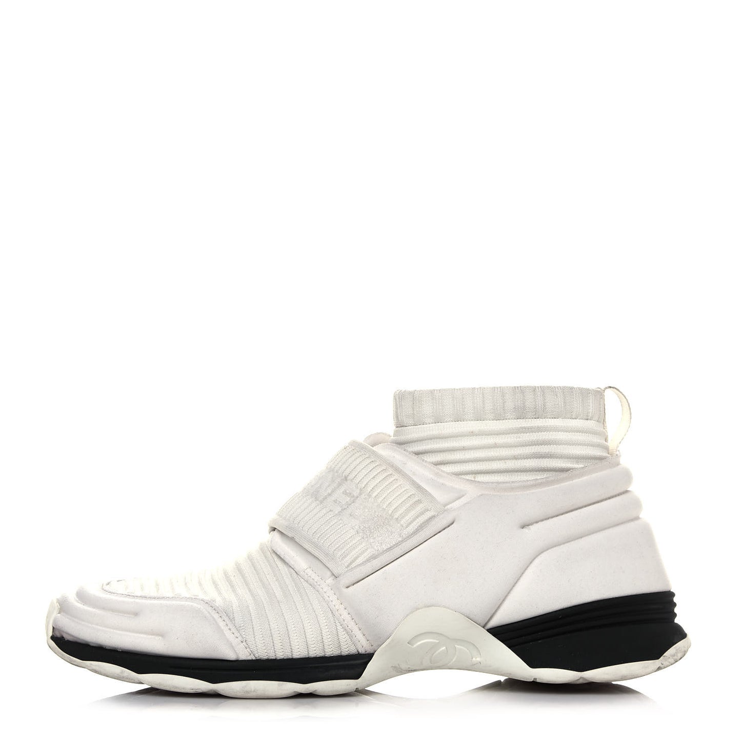 Stretch Fabric CC Sneakers 39.5 White