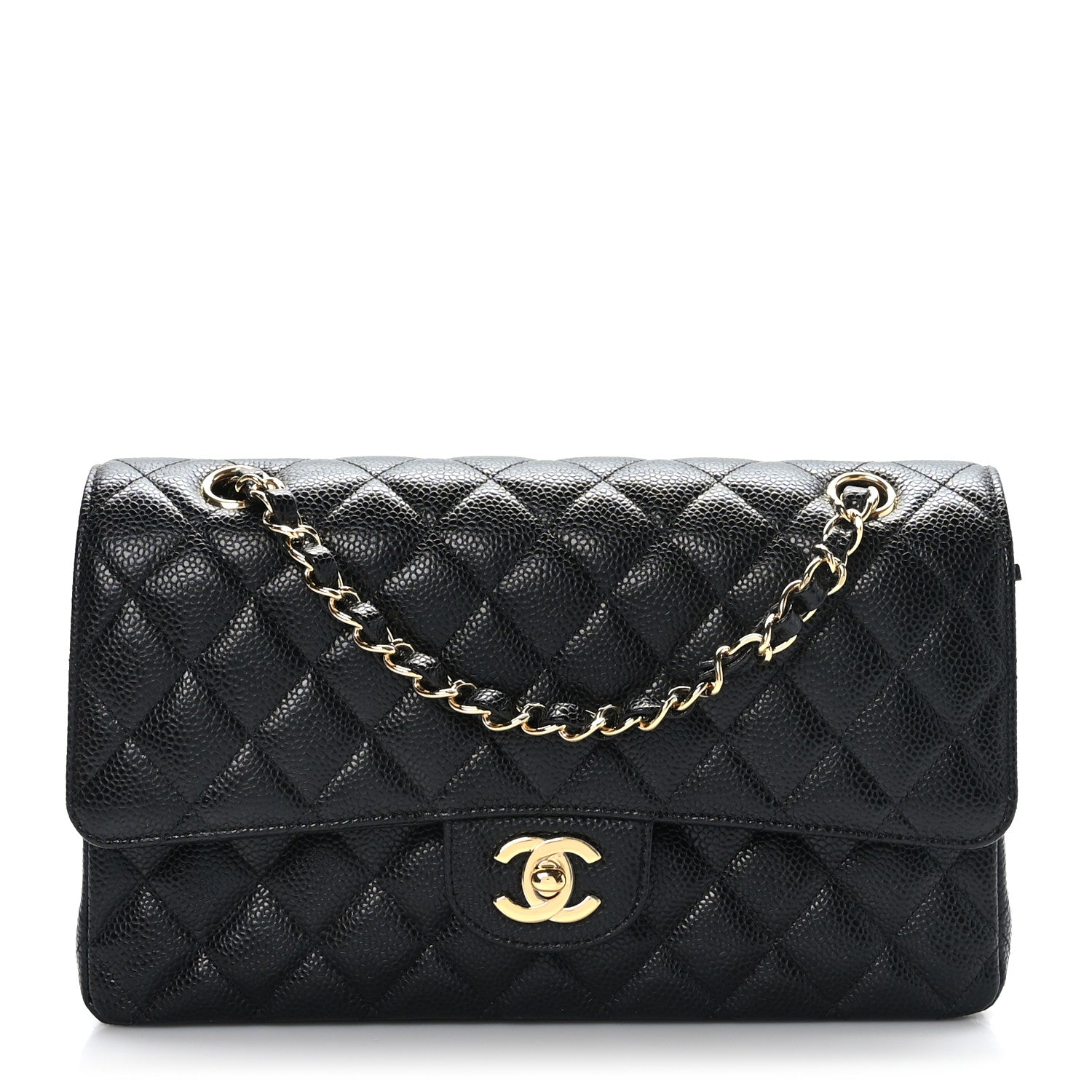 Chanel Caviar Quilted Medium Double Flap Black 1 of 8