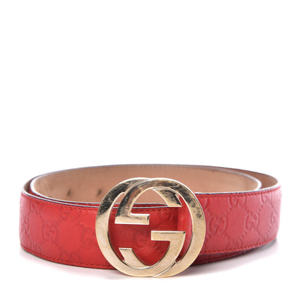 Gucci Guccissima Interlocking G Belt 100 40 Red 1 of 10