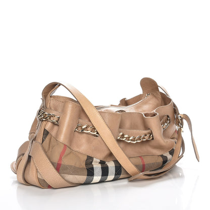 Burberry Grainy Calfskin House Check Margaret Bag Light Nude 3 of 15