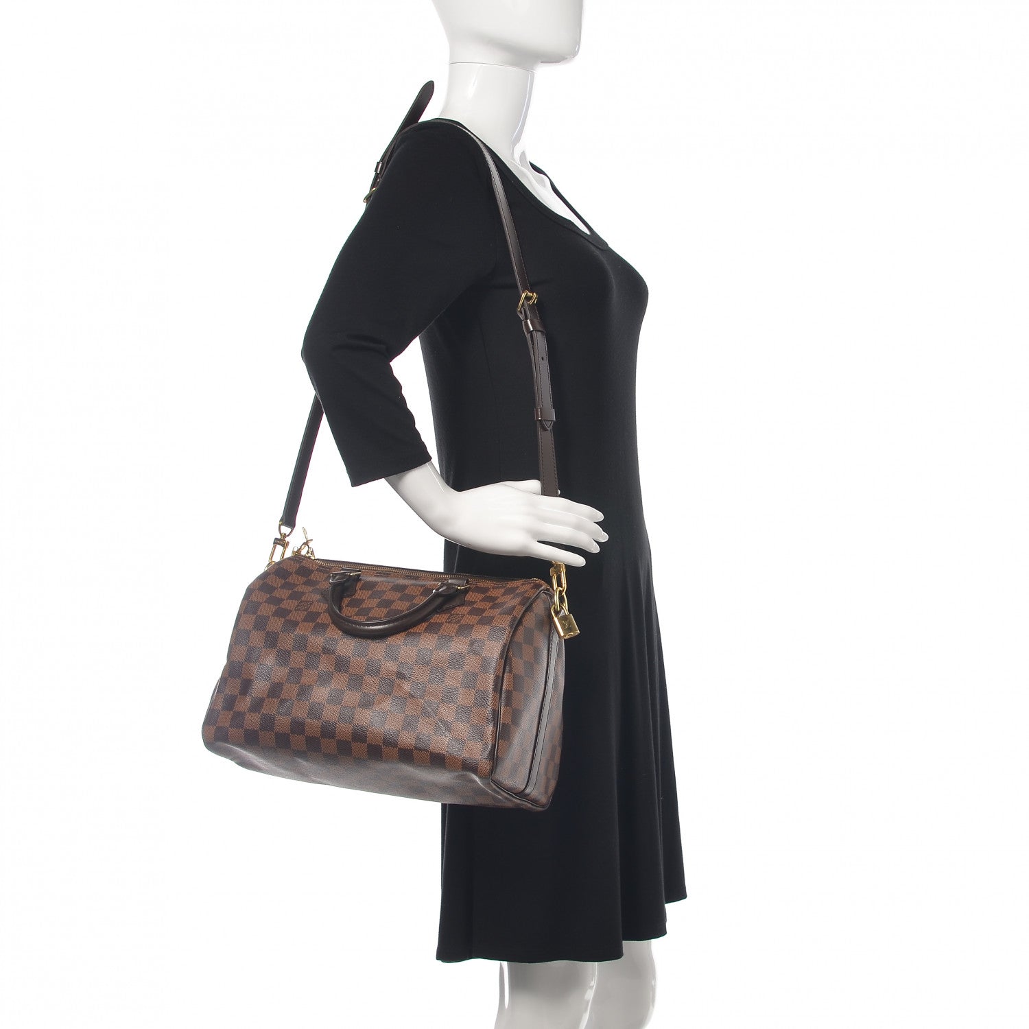 Louis Vuitton Damier Ebene Speedy Bandouliere 30 2 of 15