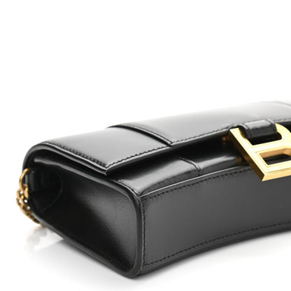 Balenciaga Shiny Box Calfskin Hourglass Chain Bag Black 8 of 9