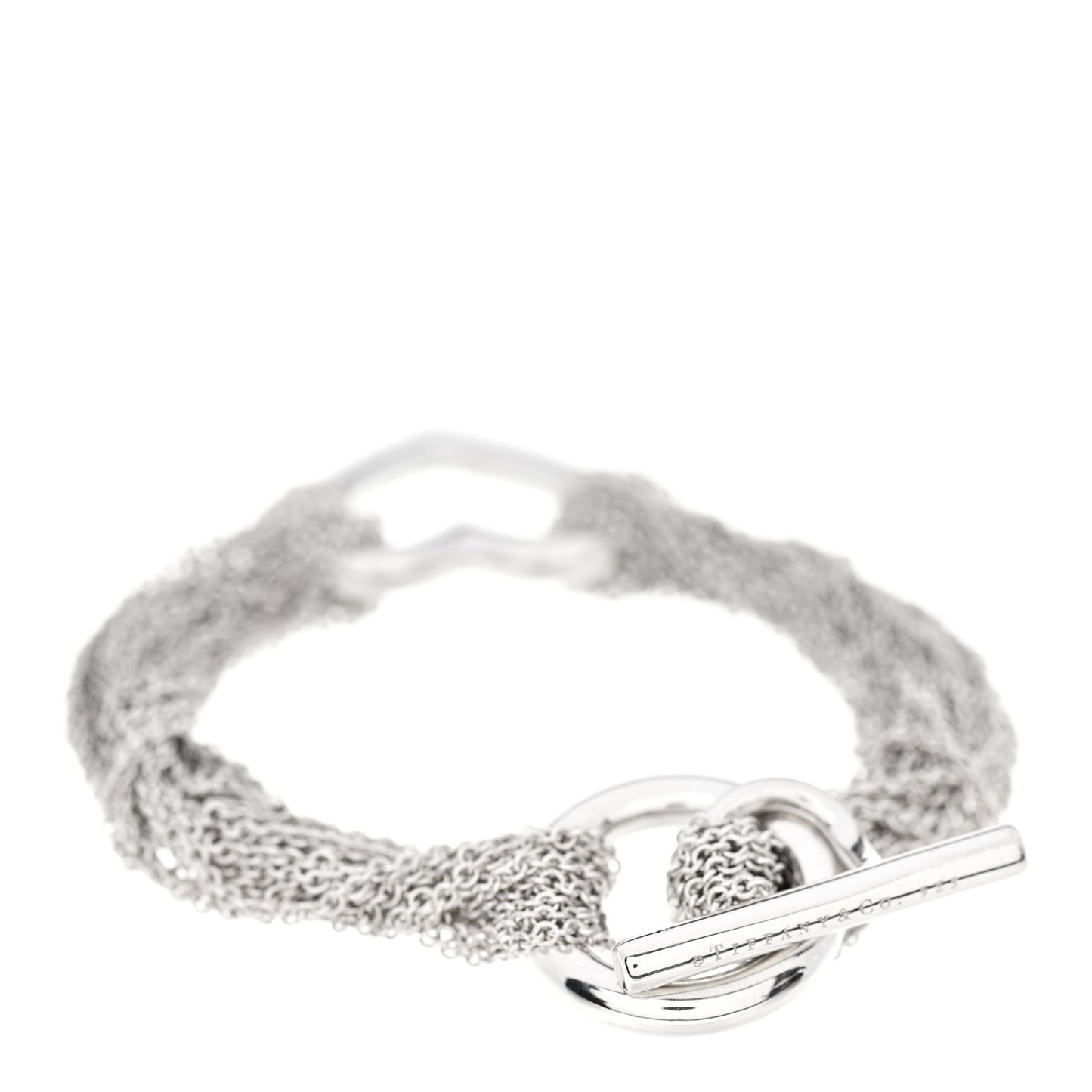 Sterling Silver Heart Mesh Bracelet