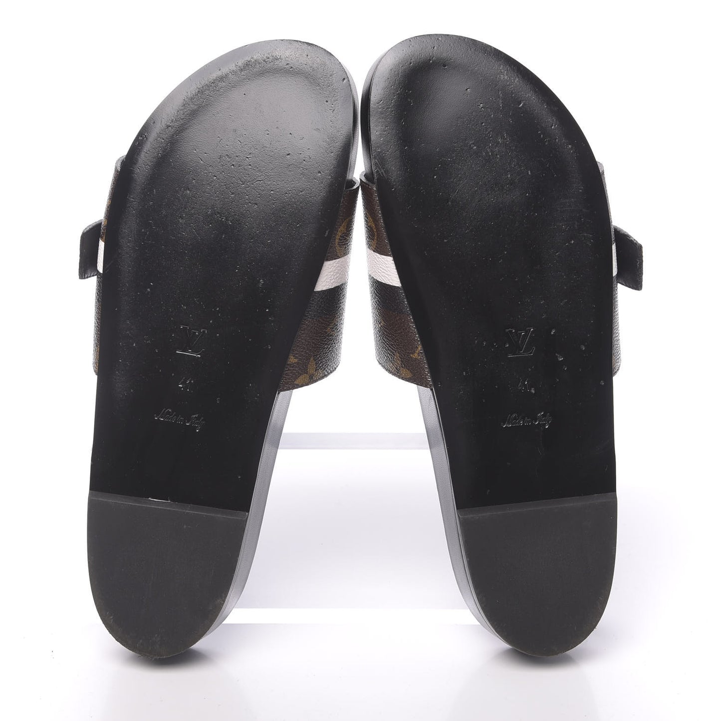 Calfskin Monogram Bom Dia Flat Mule 41 Black White
