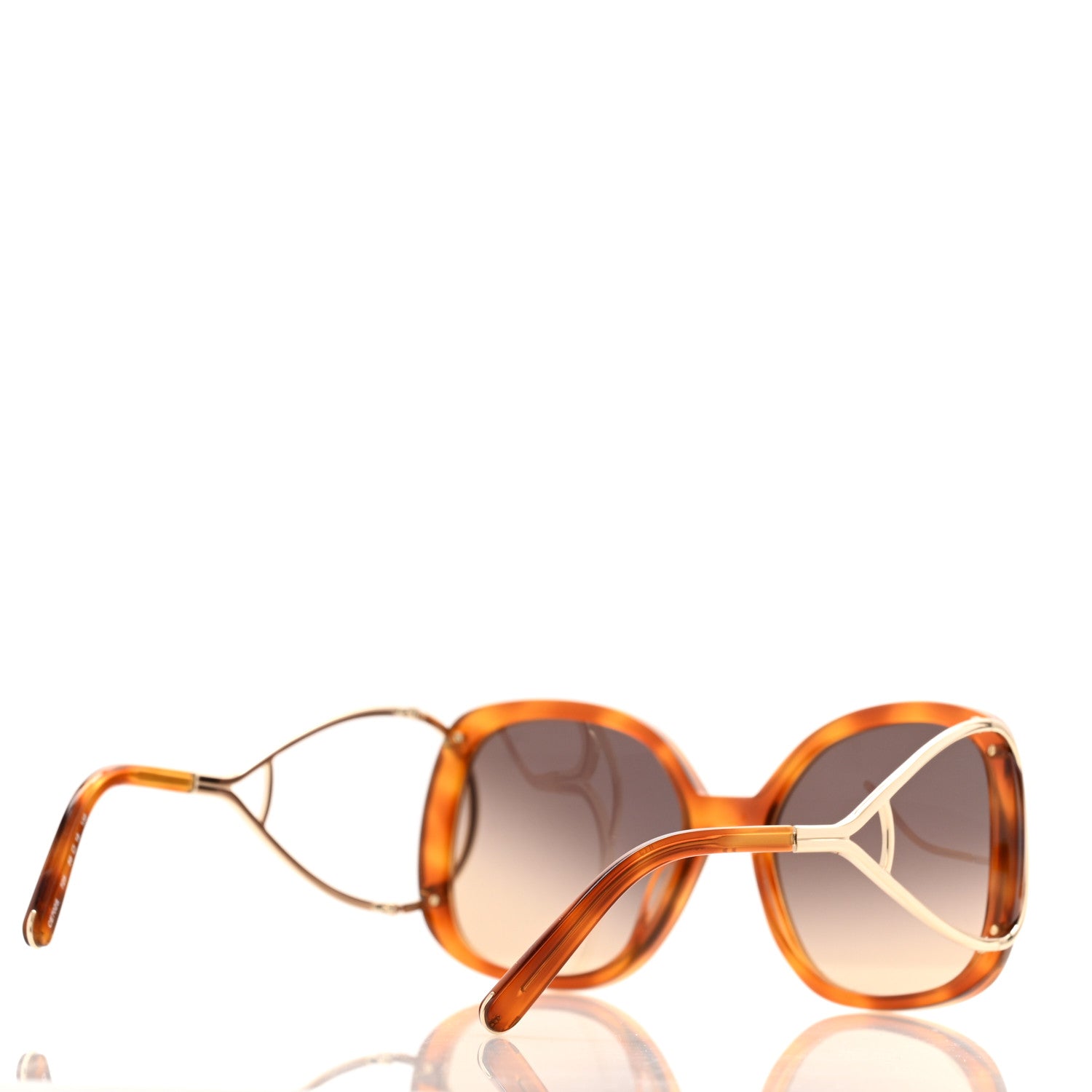 Chloe Acetate Oversized Sunglasses CE702S Blonde Havana 4 of 6