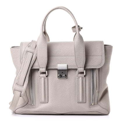 3.1 Phillip Lim Textured Calfskin Medium Pashli Satchel Feather 1 of 11