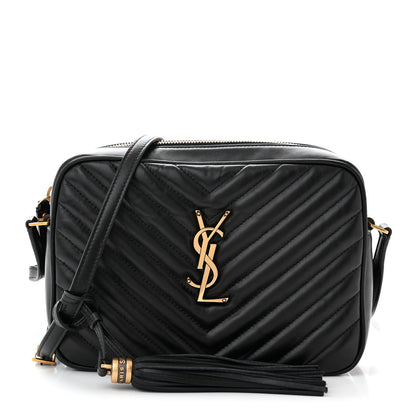 Saint Laurent Calfskin Matelasse Monogram Lou Camera Bag Black 1 of 11