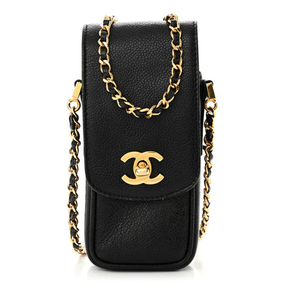 Chanel Caviar Phone Holder Crossbody Black 1 of 10