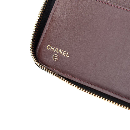 Chanel Caviar Quilted Zip Around Notebook Agenda Cover Black 7 of 10
