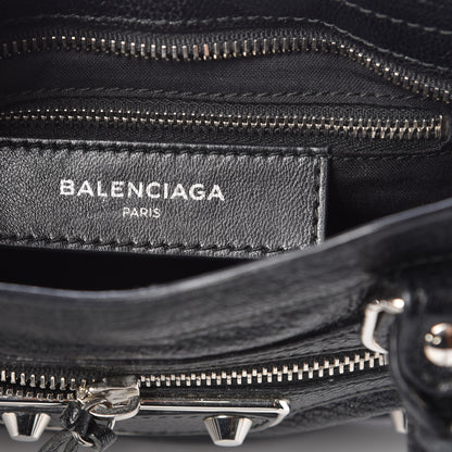 Balenciaga Chevre Silver Metallic Edge Hardware Mini City Black 6 of 9