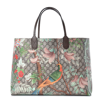 Gucci GG Supreme Monogram Tian Large Shopping Tote Beige Multicolor New Acero 1 of 9