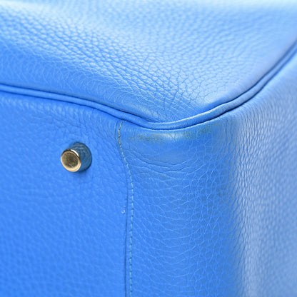 Hermes Taurillon Clemence Lindy 34 Bleu Hydra 9 of 17