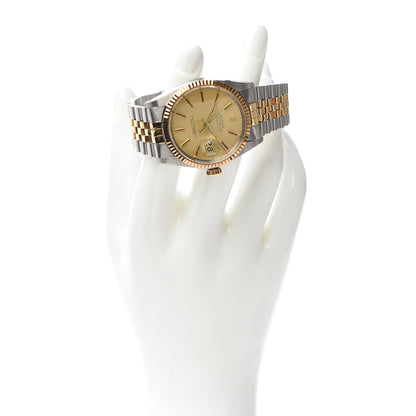 Rolex Stainless Steel 18K Yellow Gold 36mm Oyster Perpetual Datejust Watch Champagne 16013 3 of 12