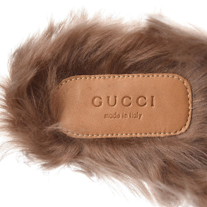 Gucci Calfskin Fur Womens Princetown Slippers 35 Black 7 of 7