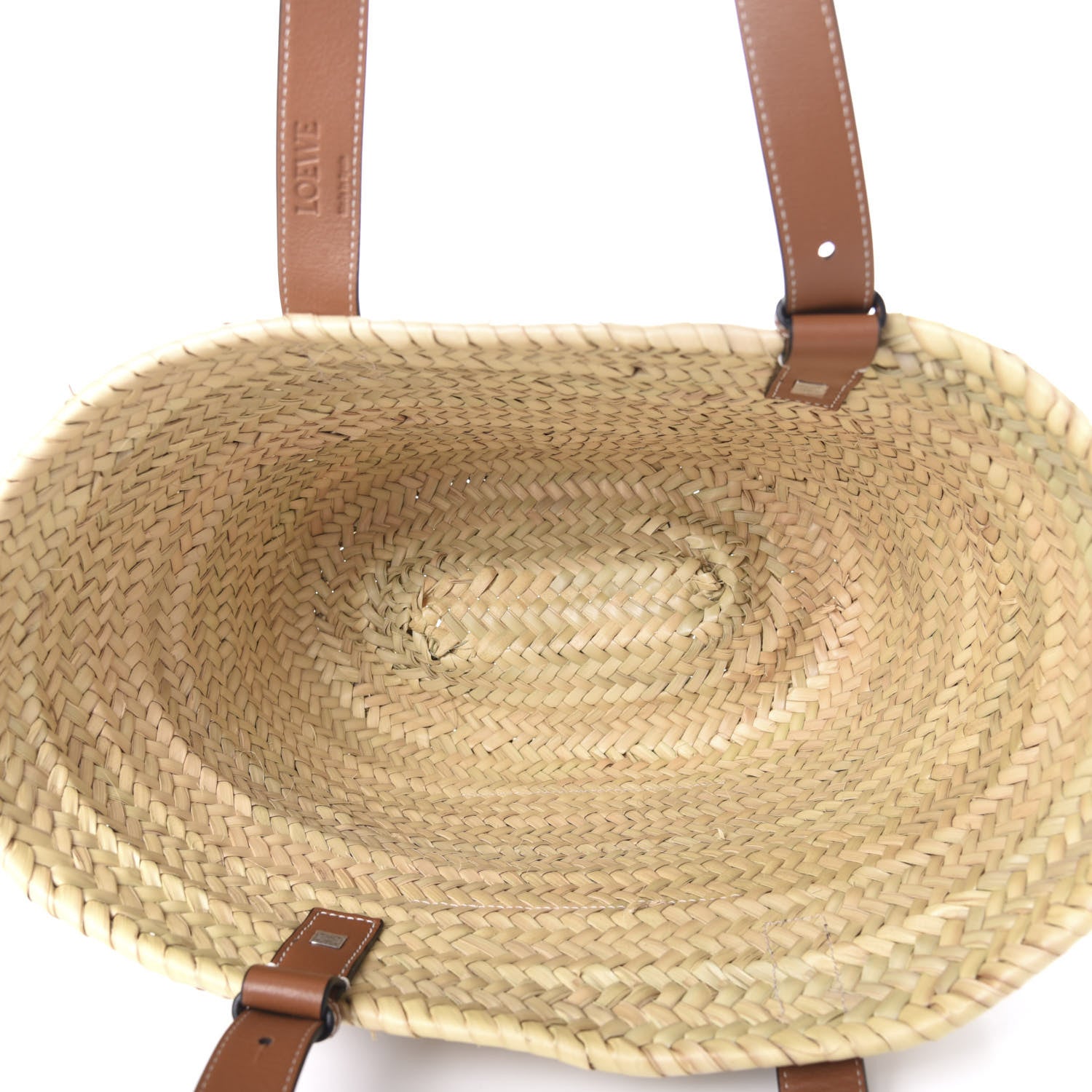Loewe Raffia Large Basket Tote Bag Natural Tan 5 of 9