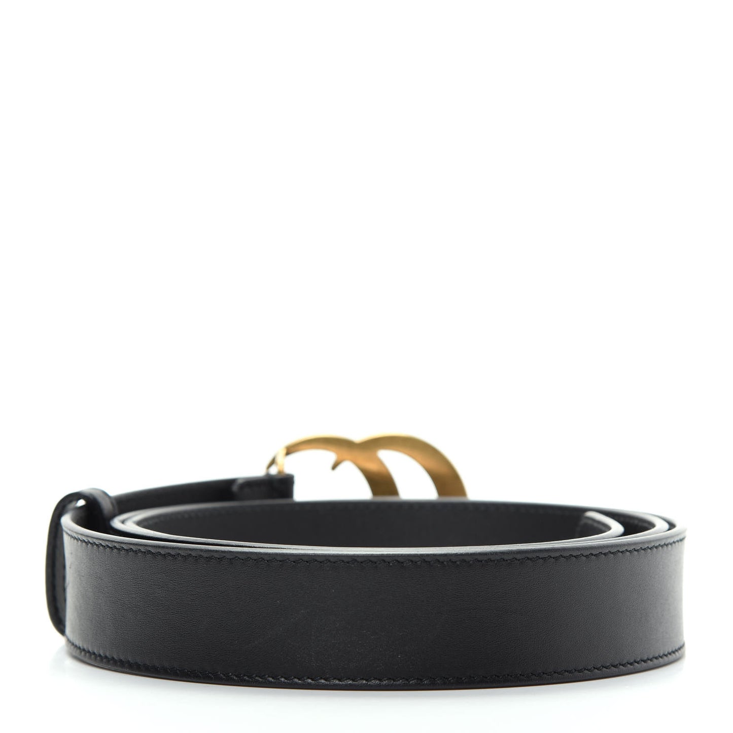 Moon Calfskin Double G 30mm Belt 105 42 Black