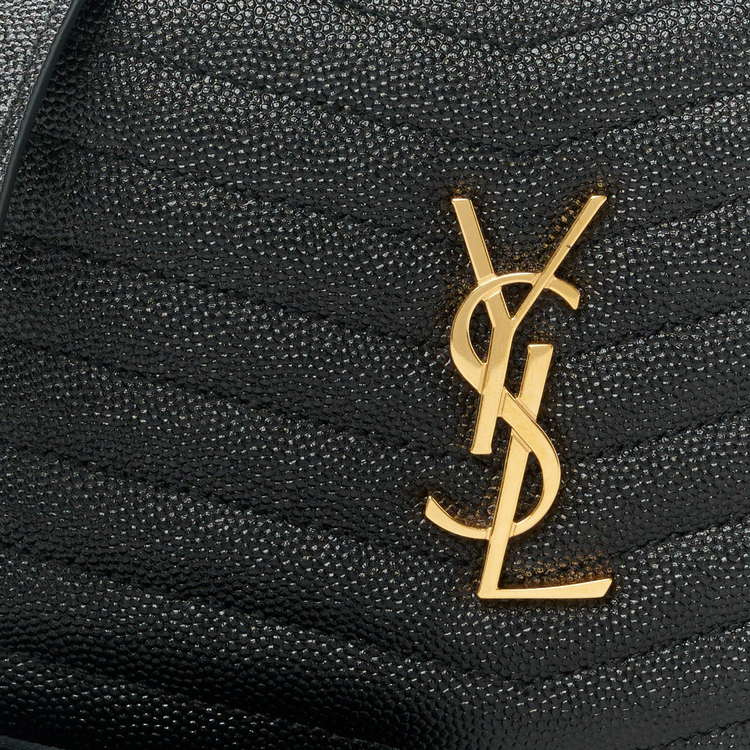 Saint Laurent Grain De Poudre Matelasse Monogram Mini Lou Camera Bag Black 8 of 11