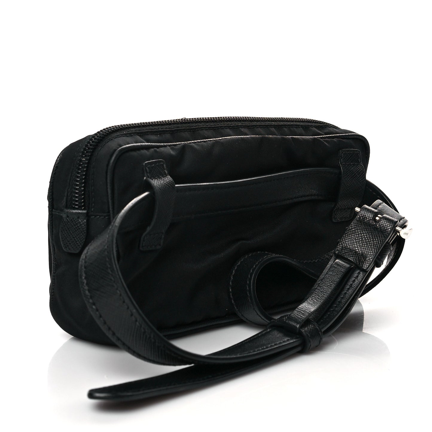 Tessuto Nylon Saffiano Belt Bag Black