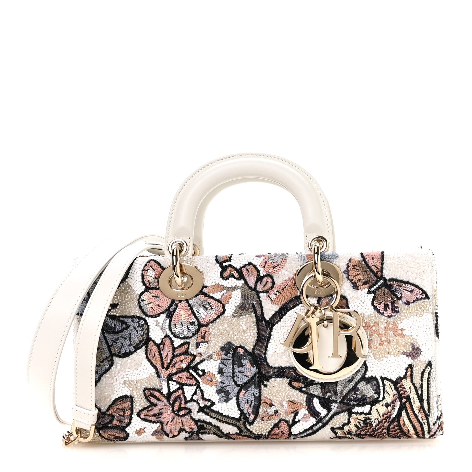 Christian Dior Calfskin Sequin Embroidered Butterfly Lady D-Joy Multicolor 1 of 10