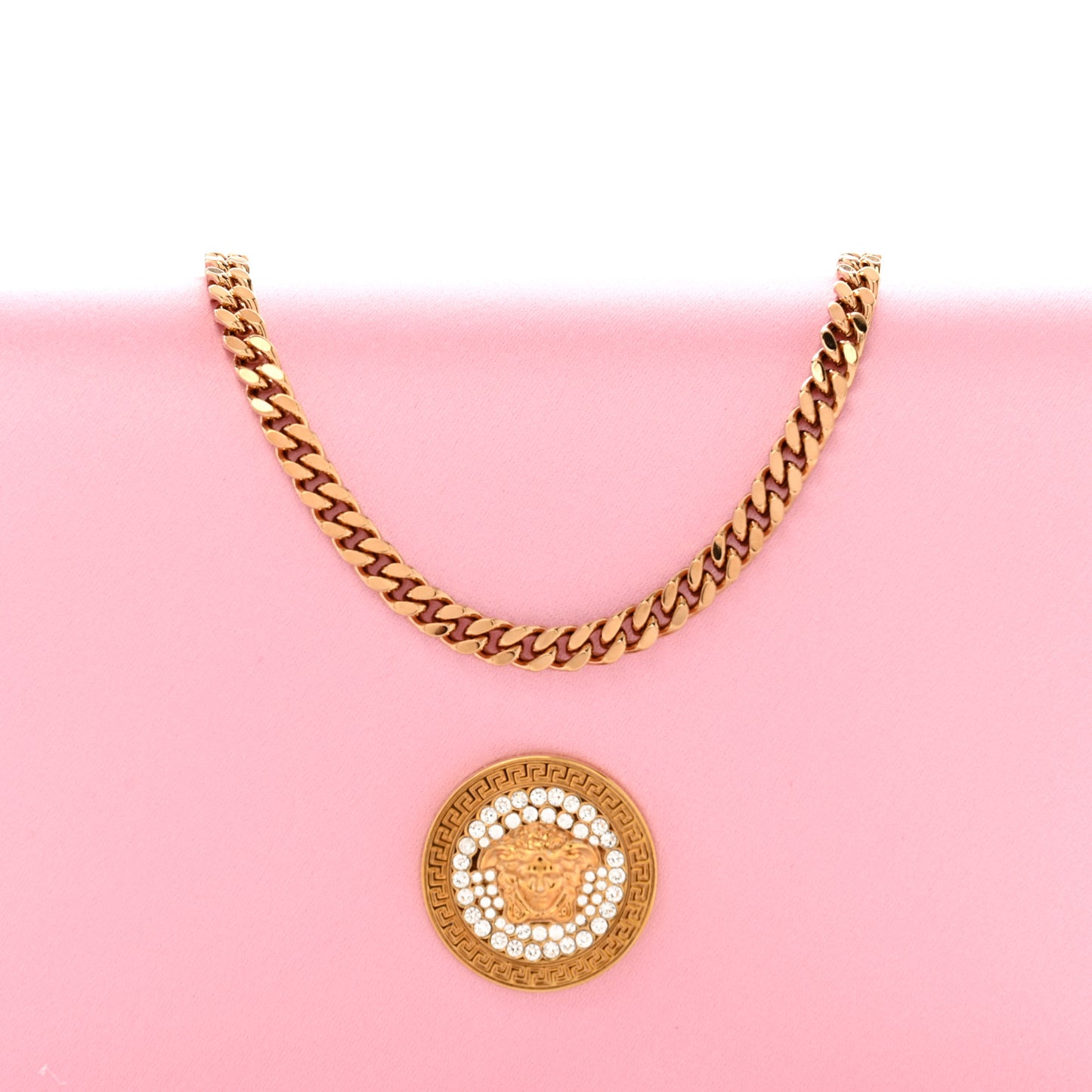 Satin La Medusa Mini Crossbody Pink