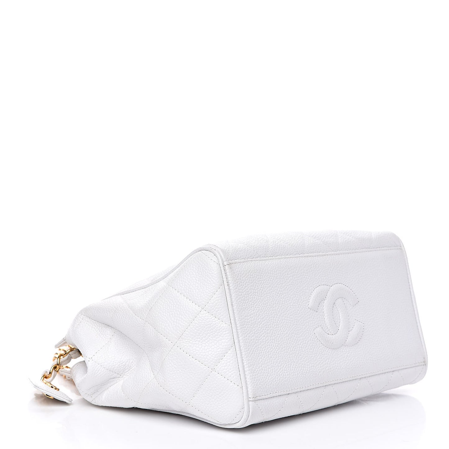 Caviar Quilted Shoulder Bag White