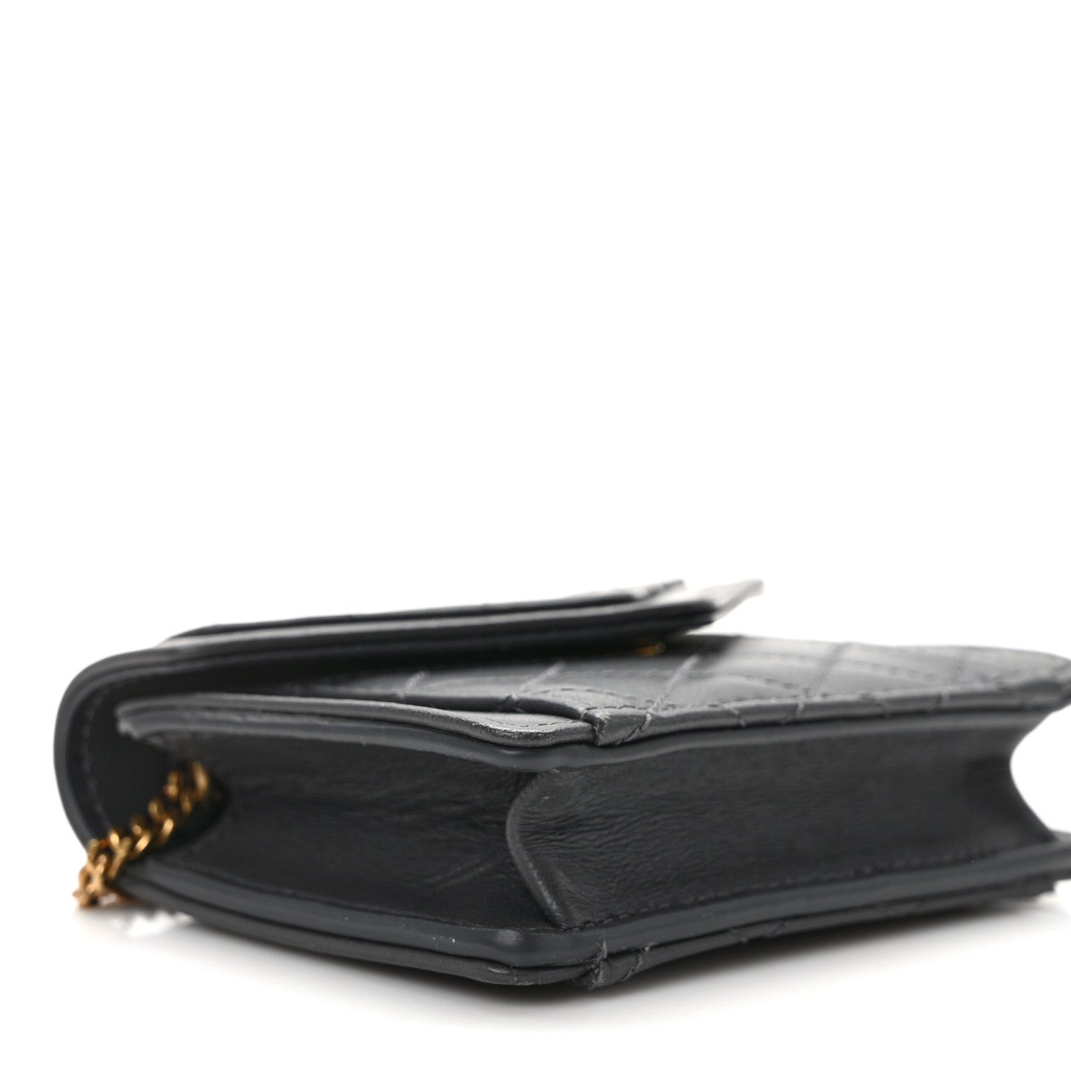 Saint Laurent Lambskin Quilted Monogram Micro Gaby Crossbody Bag Storm 8 of 10
