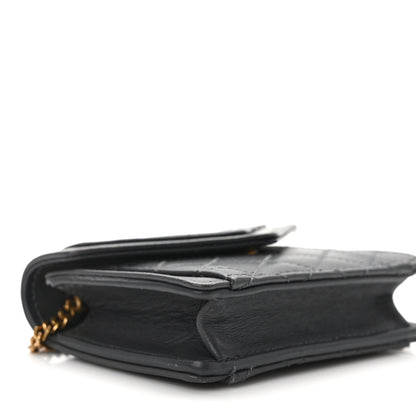 Saint Laurent Lambskin Quilted Monogram Micro Gaby Crossbody Bag Storm 8 of 10
