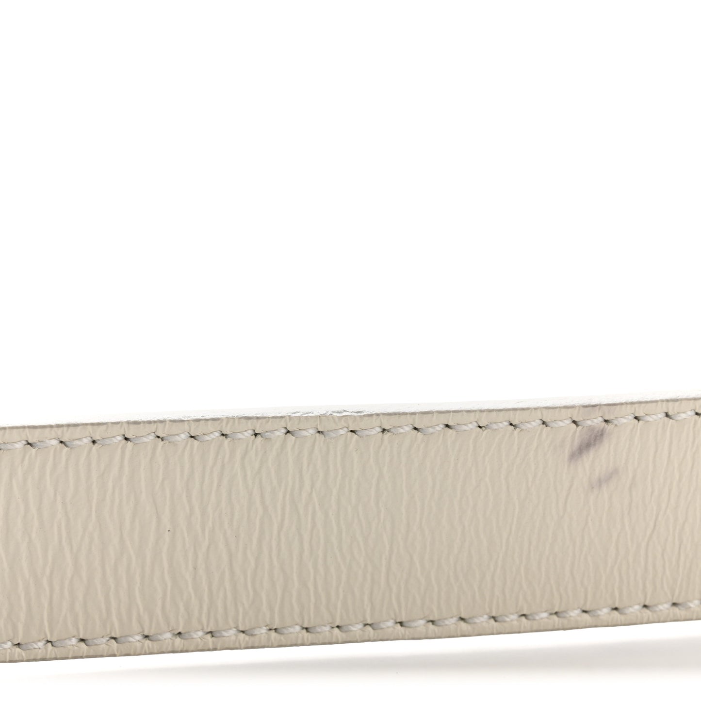 Calfskin Enamel  FF Belt 85 34  White