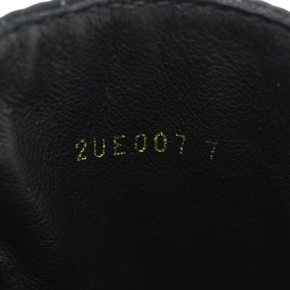 Prada Spazzolato Rois Re-Nylon Metal Triangle Logo Mens Monolith Pouch Pocket 60mm Combat Boots 7 Black 8 of 15