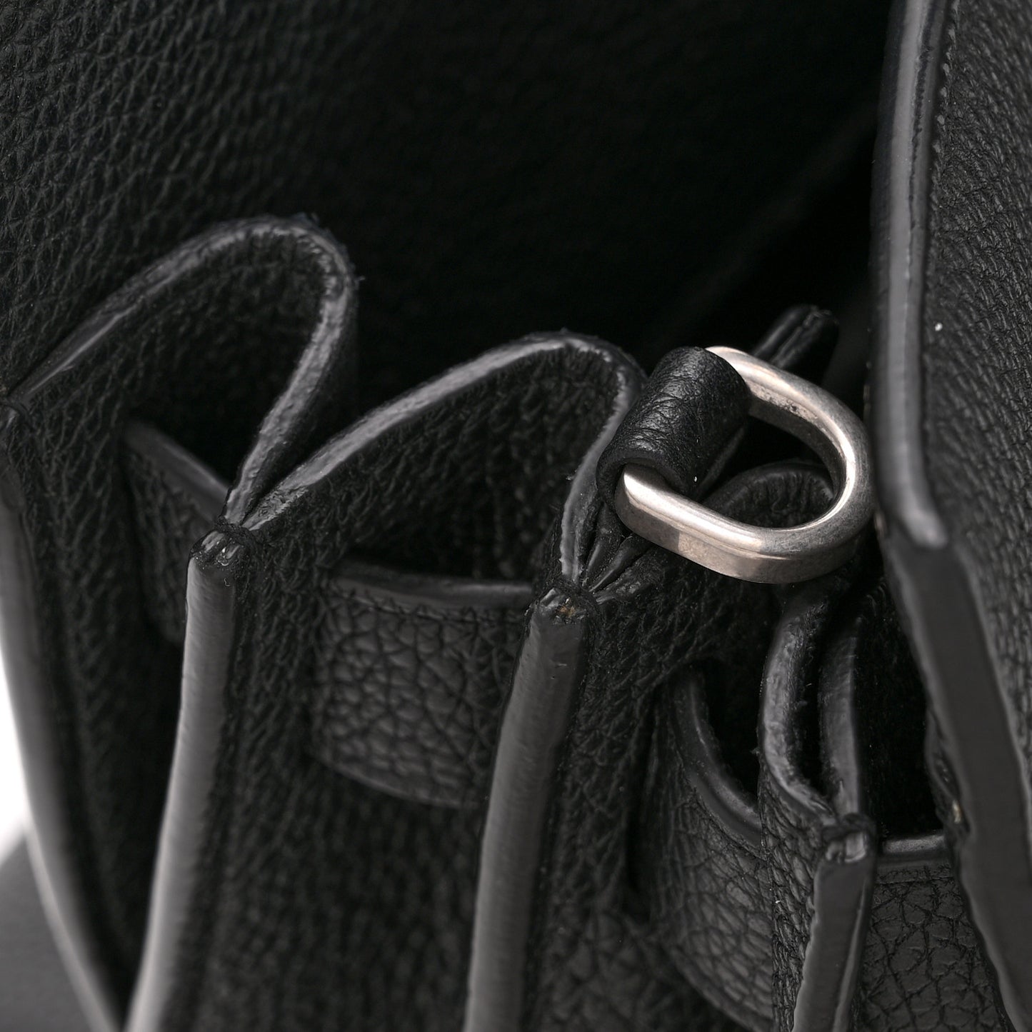Grained Calfskin Small Supple Sac De Jour Black