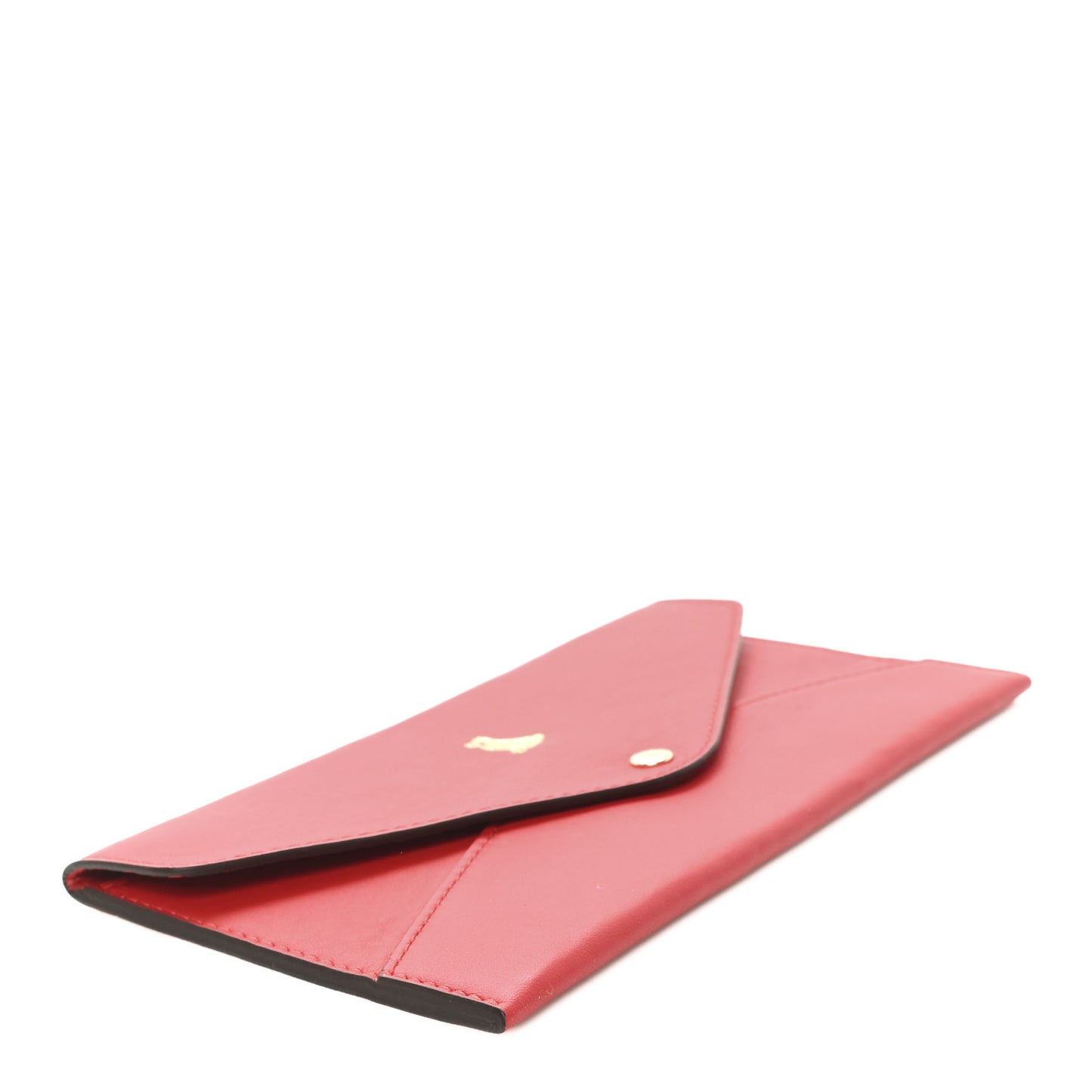 Calfskin Envelope Pouch Red