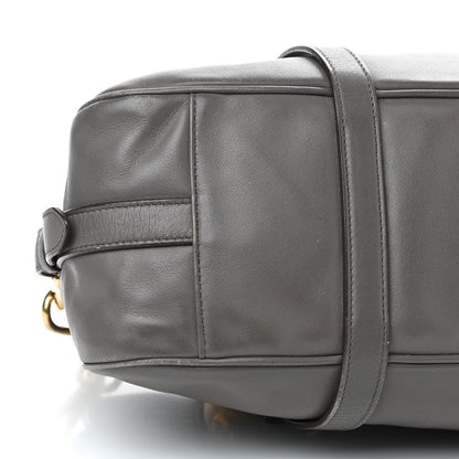 Prada Soft Calf Shopping Satchel Bag Bambu 7 of 10