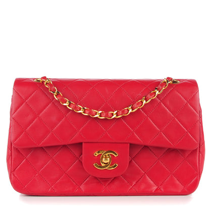 Chanel Lambskin Quilted Small Double Flap Red 1 of 9