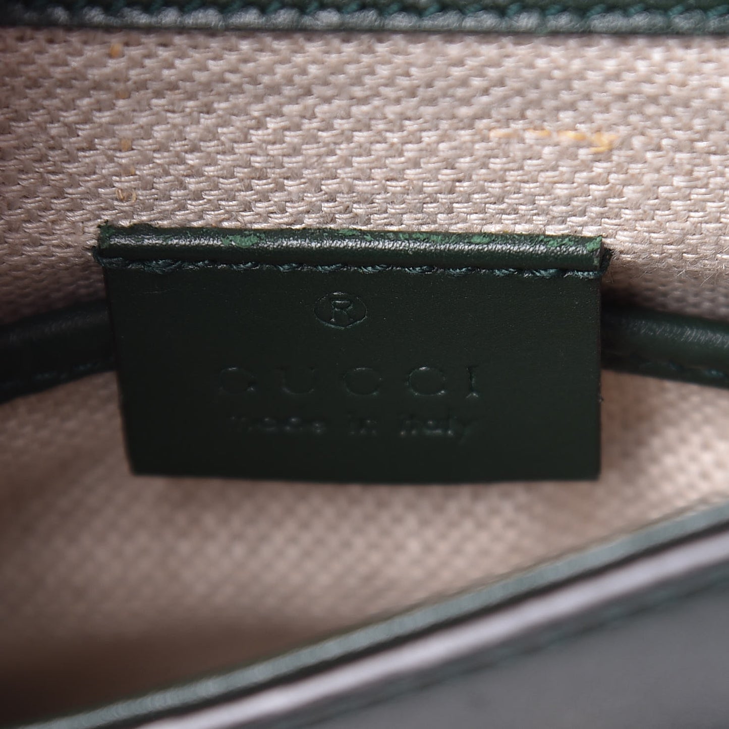 Calfskin Small Lady Web Shoulder Bag Green