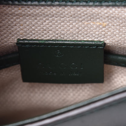 Gucci Calfskin Small Lady Web Shoulder Bag Green 9 of 17