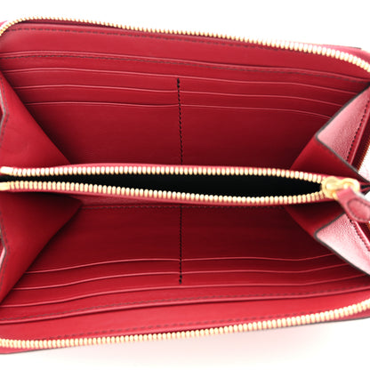 Burberry Grainy Calfskin House Check Elmore Zip Around Wallet Russet Red 5 of 7