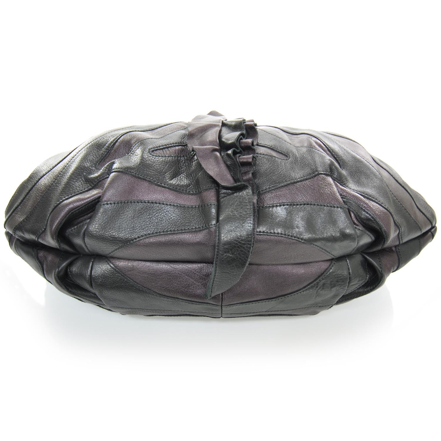 Prada Vitellino Mordo Hobo Black and Purple 4 of 9