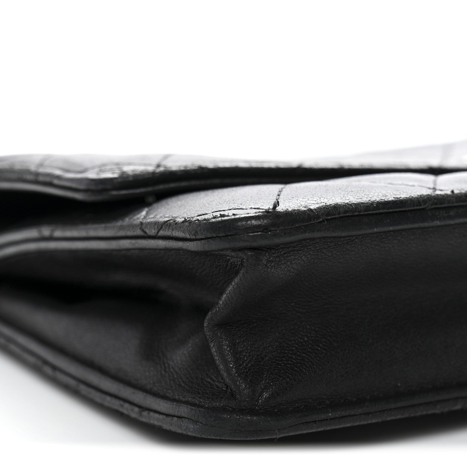 Chanel Lambskin Quilted Wallet On Chain WOC Black 9 of 14