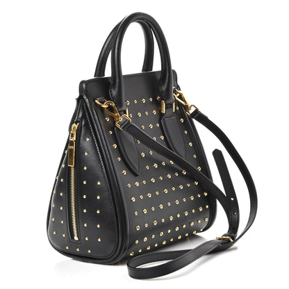 Alexander McQueen Calfskin Studded Small Heroine Black 3 of 9