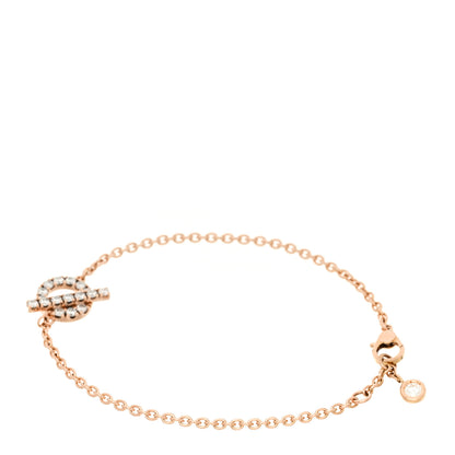 Hermes 18K Rose Gold Diamond Finesse Bracelet ST 2 of 4