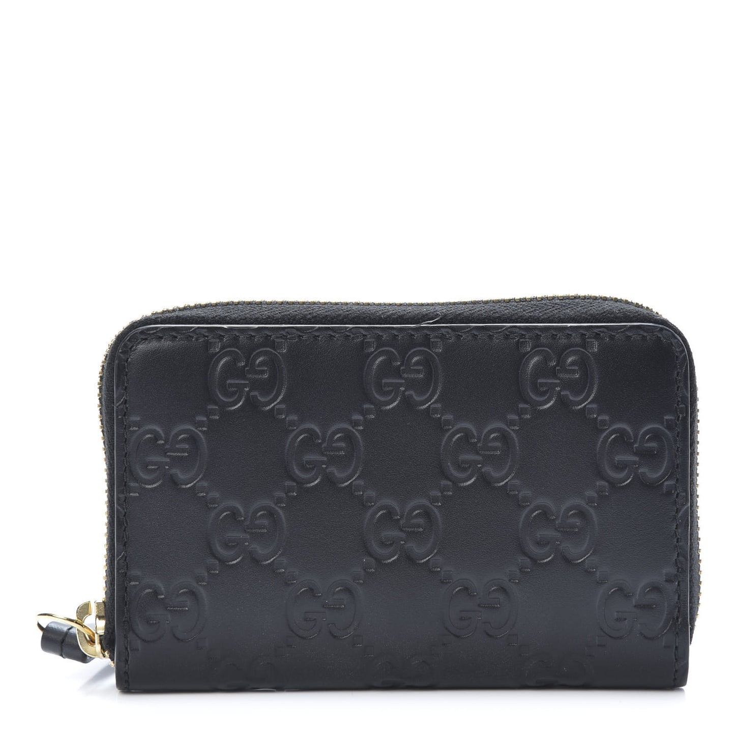 Guccissima Zip Around Card Case Black