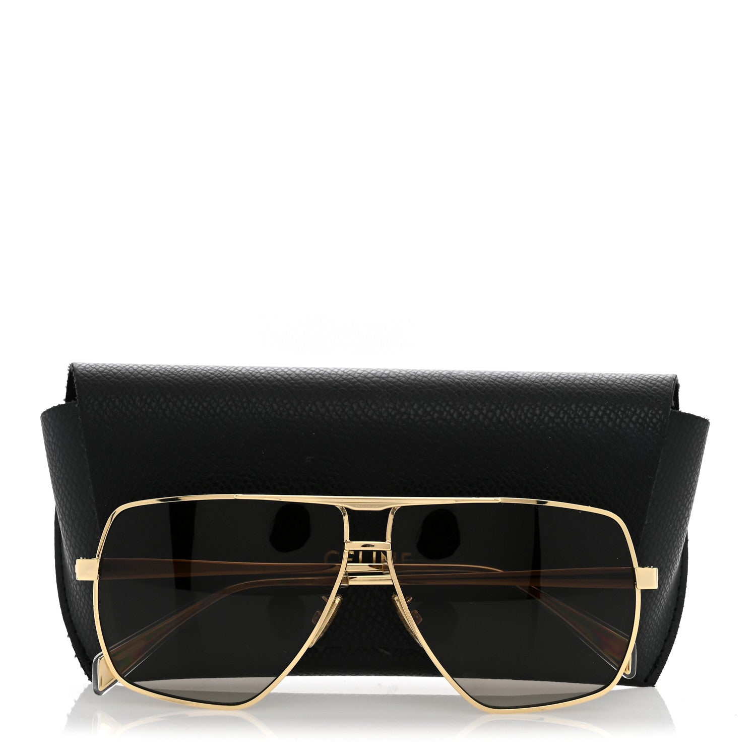 Celine Oversized Aviator Sunglasses CL40246U-Y Gold 7 of 7