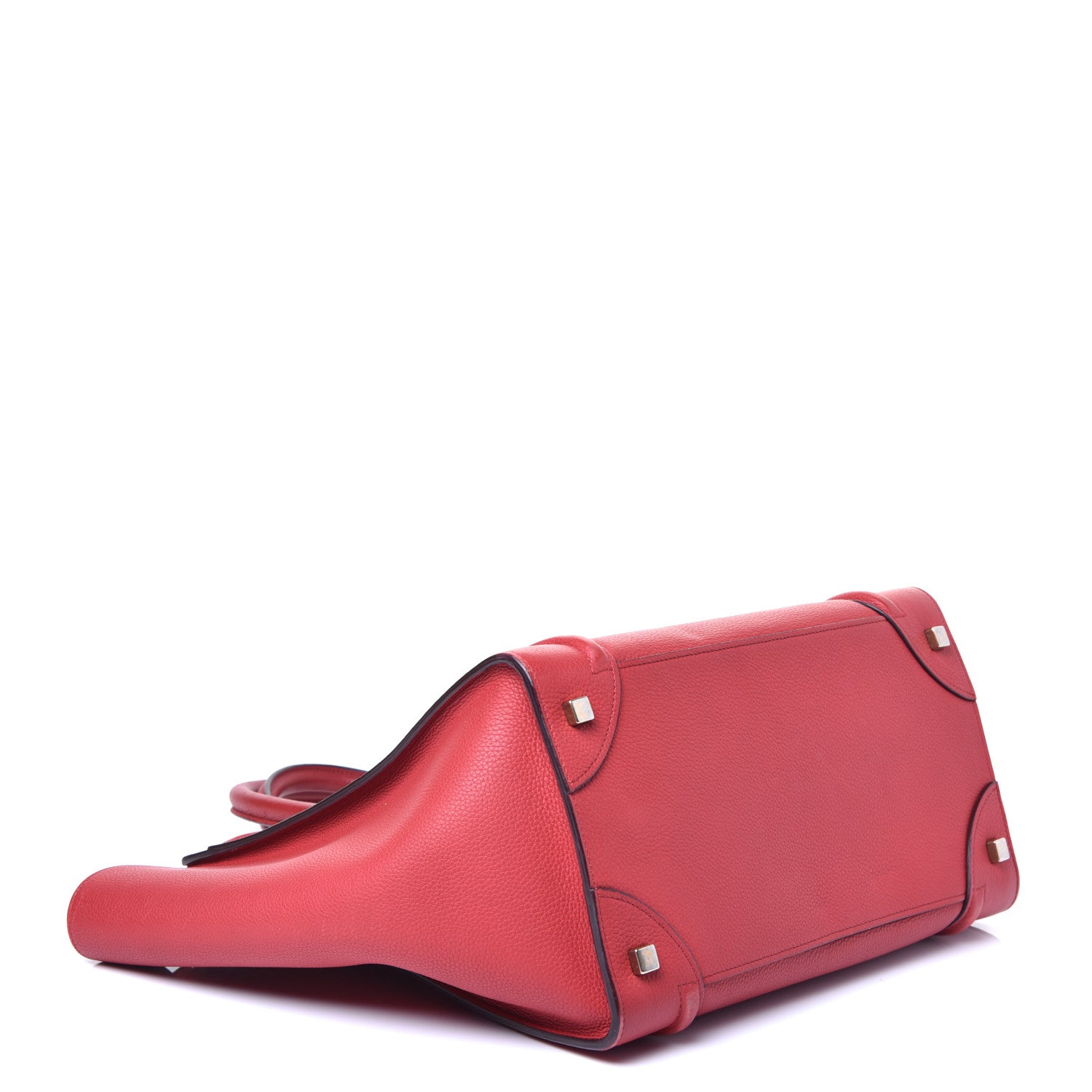 Celine Baby Drummed Calfskin Mini Luggage Red 4 of 11