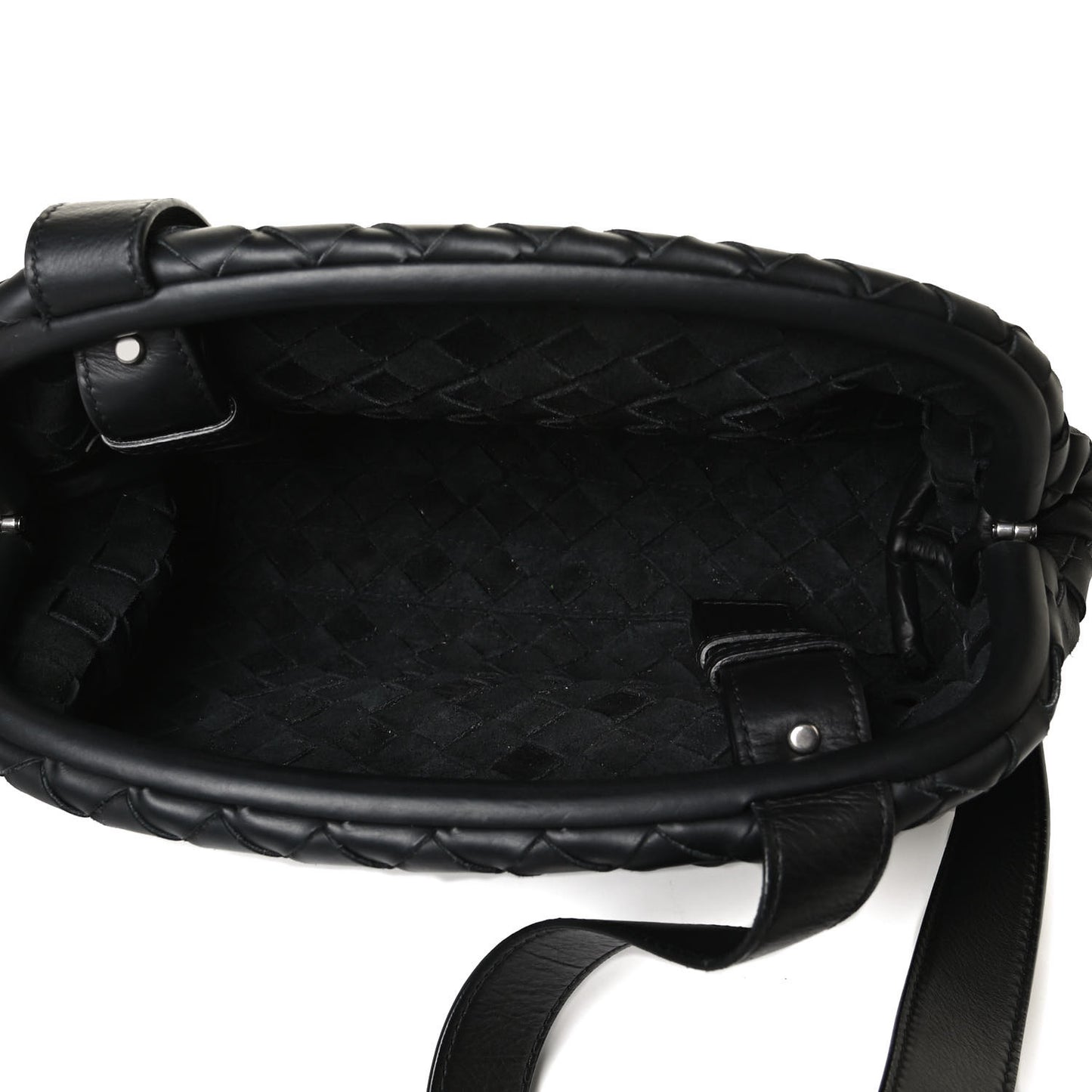 Nappa Intrecciato Messenger Bag Black