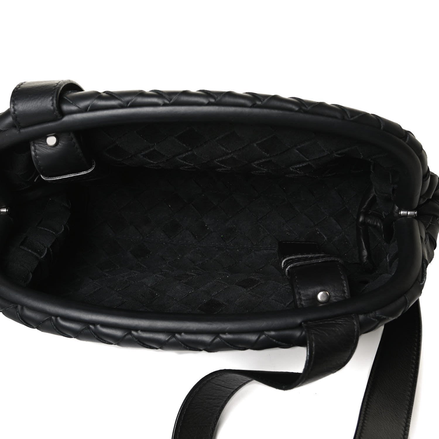Bottega Veneta Nappa Intrecciato Messenger Bag Black 6 of 16