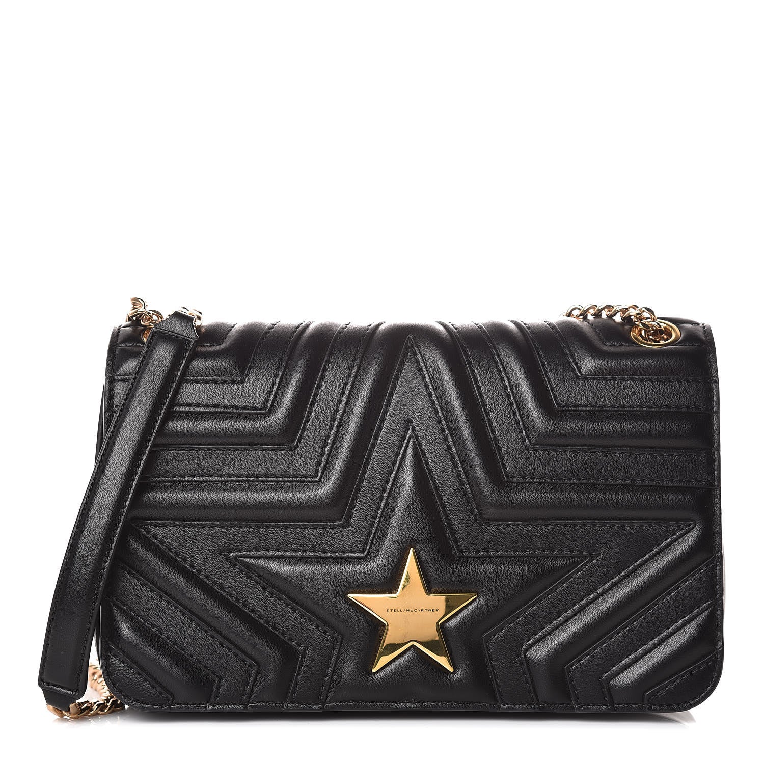 Stella McCartney Alter Nappa Star Medium Flap Shoulder Bag Black 1 of 8